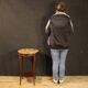 French Napoleon III style side table with marble top