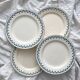 4 flat plates in “Barbeaux” ironstone, Clairefontaine earthenware