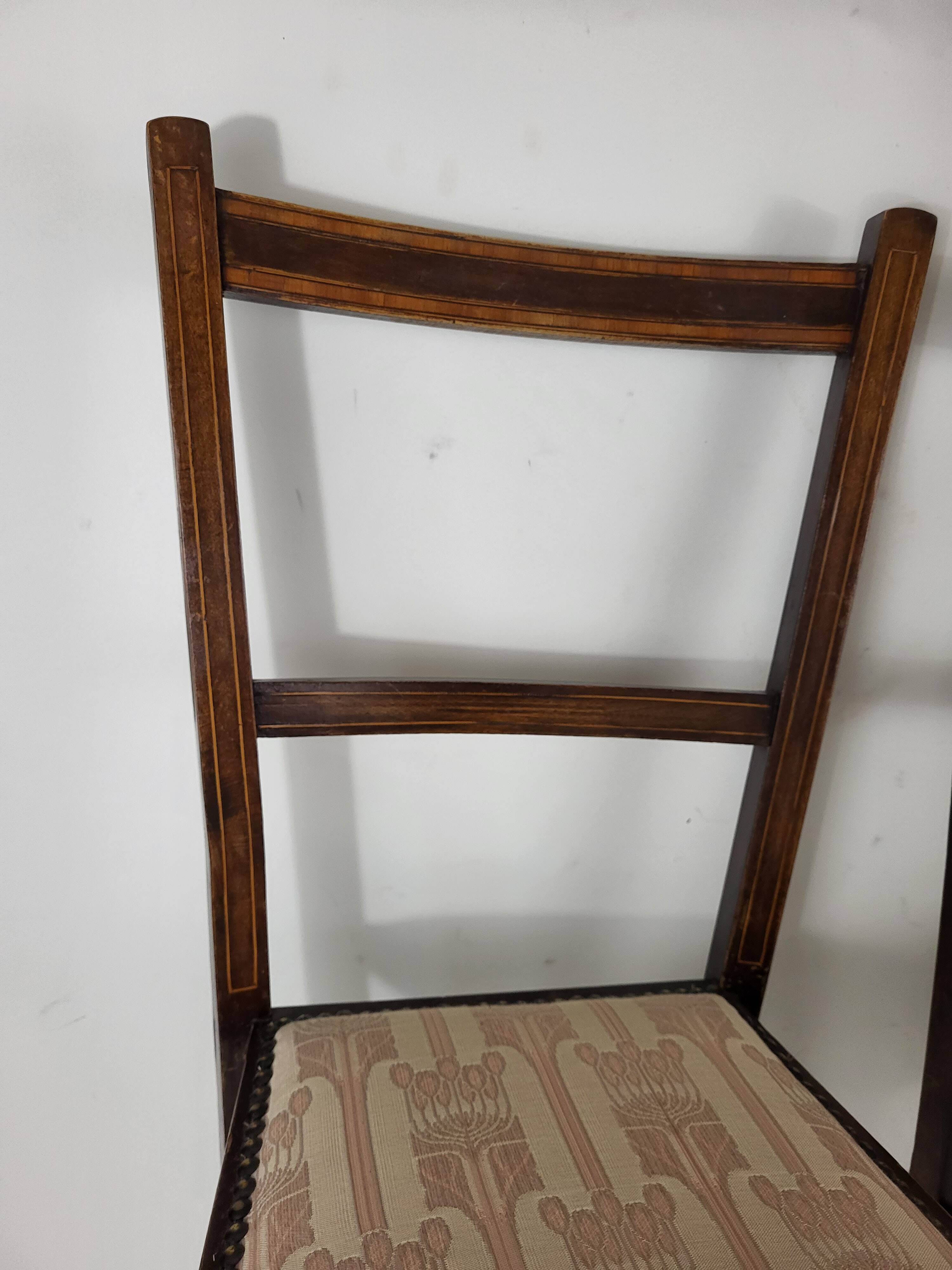Pair of art nouveau english style chairs