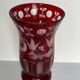 Vase vintage en verre taillé