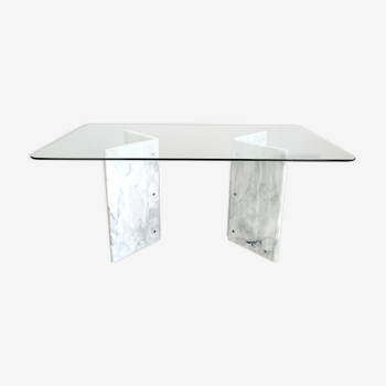 Table à manger pieds en marbre Roche Bobois