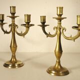 Pair of brass candlesticks