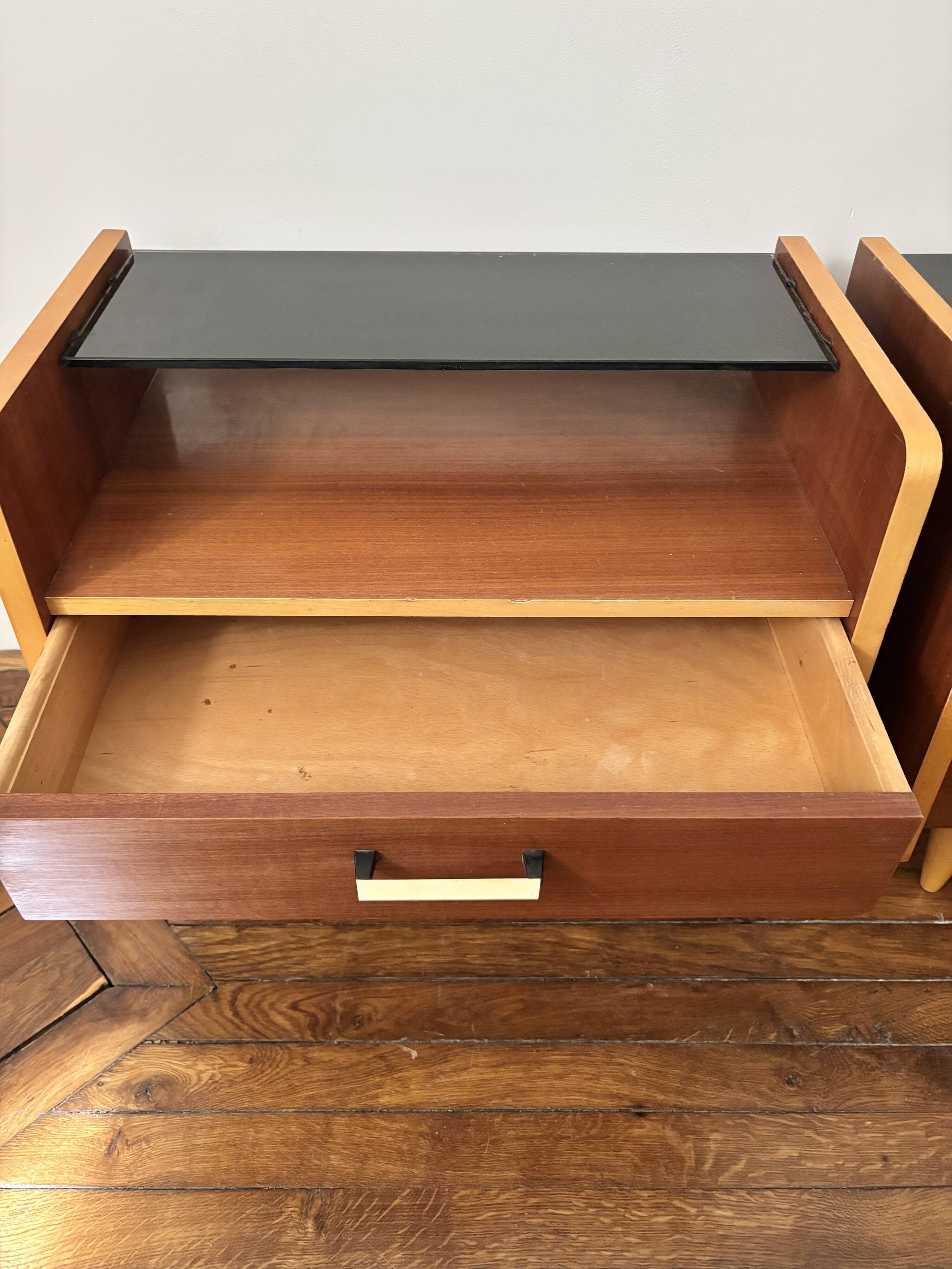 Paire tables de chevet vintage mid-century