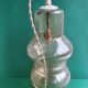 Large vintage brown glass hanging lamp