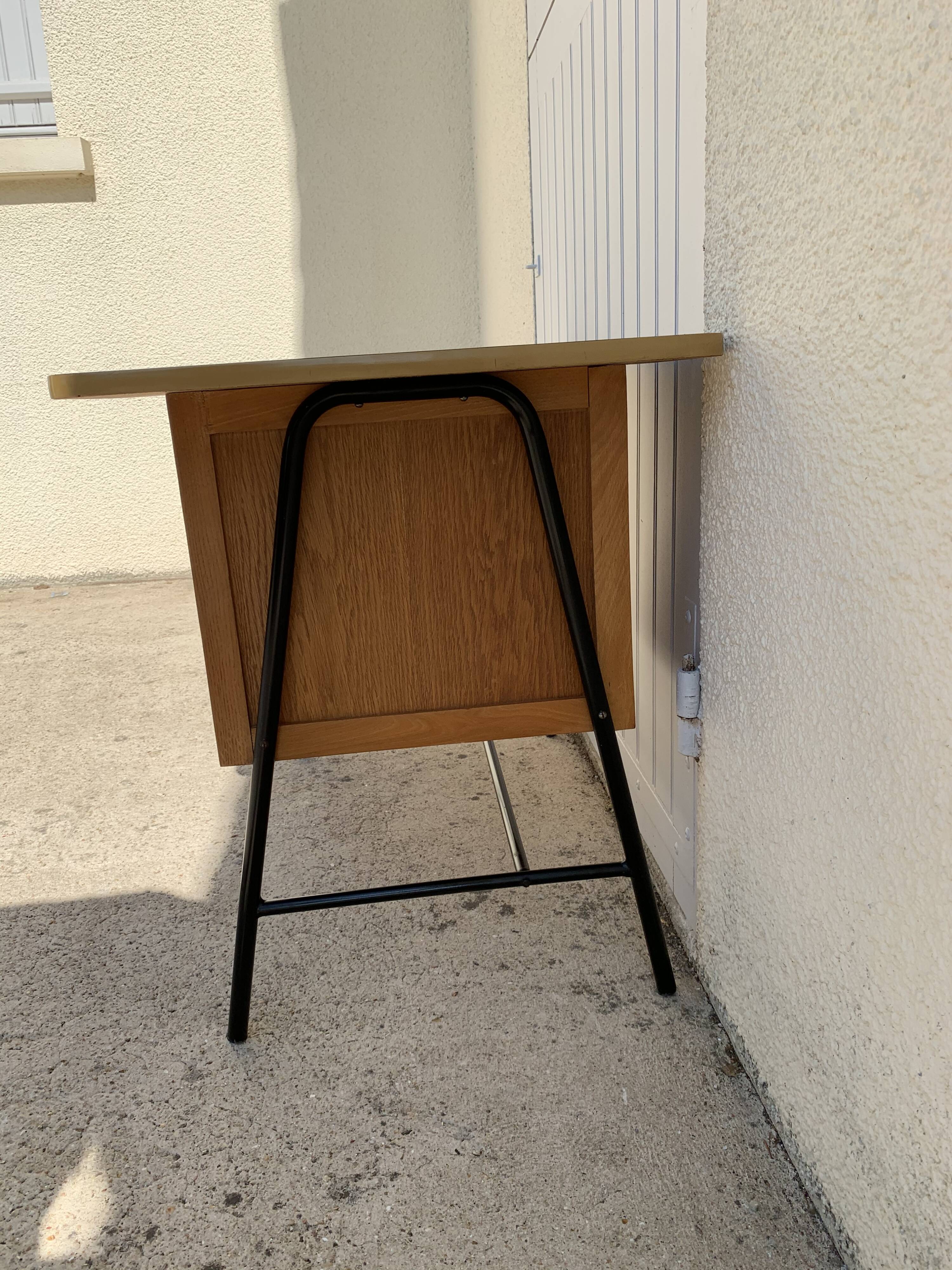 Vintage wood and formica desk 1950
