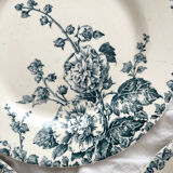 6 flat ironstone plates “Hollyhock” Gien