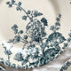 6 flat ironstone plates “Hollyhock” Gien