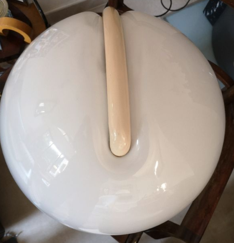 Table lamp Serpente by Elio Martinelli ed. Martinelli Luce white 60s