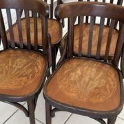 Suite de 4 chaises de bistrot vintage années 1960