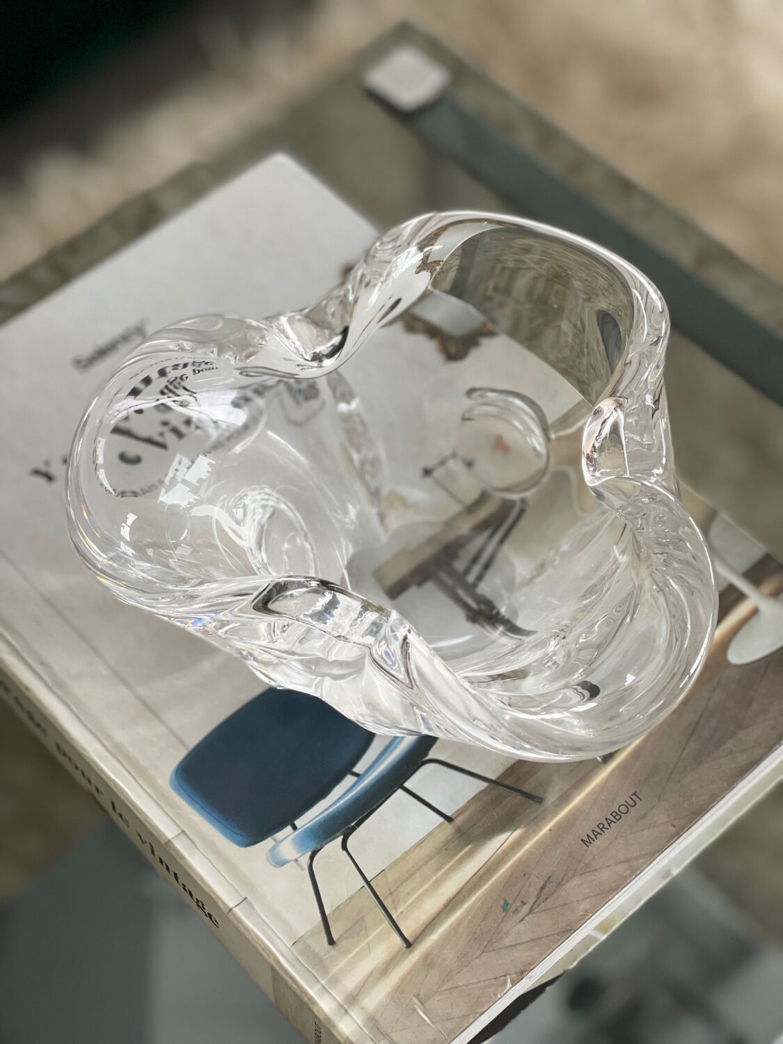 Empty crystal pocket of Sevres