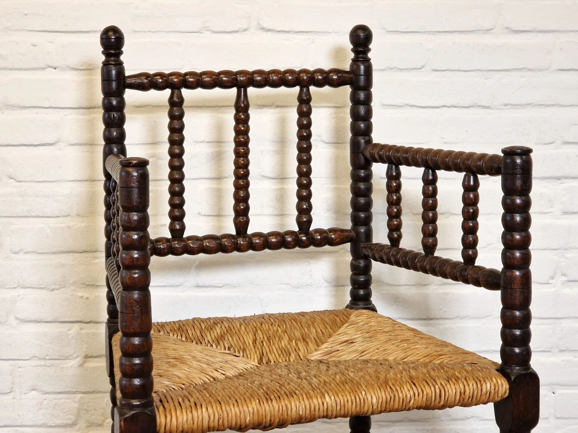 Antique Dutch bobbin chair, 1920s