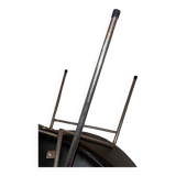 Fauteuil vintage design scandinave en cuir noir – style Arne Jacobsen