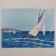 René Ligeron: Regatta on the Atlantic, signed original engraving.