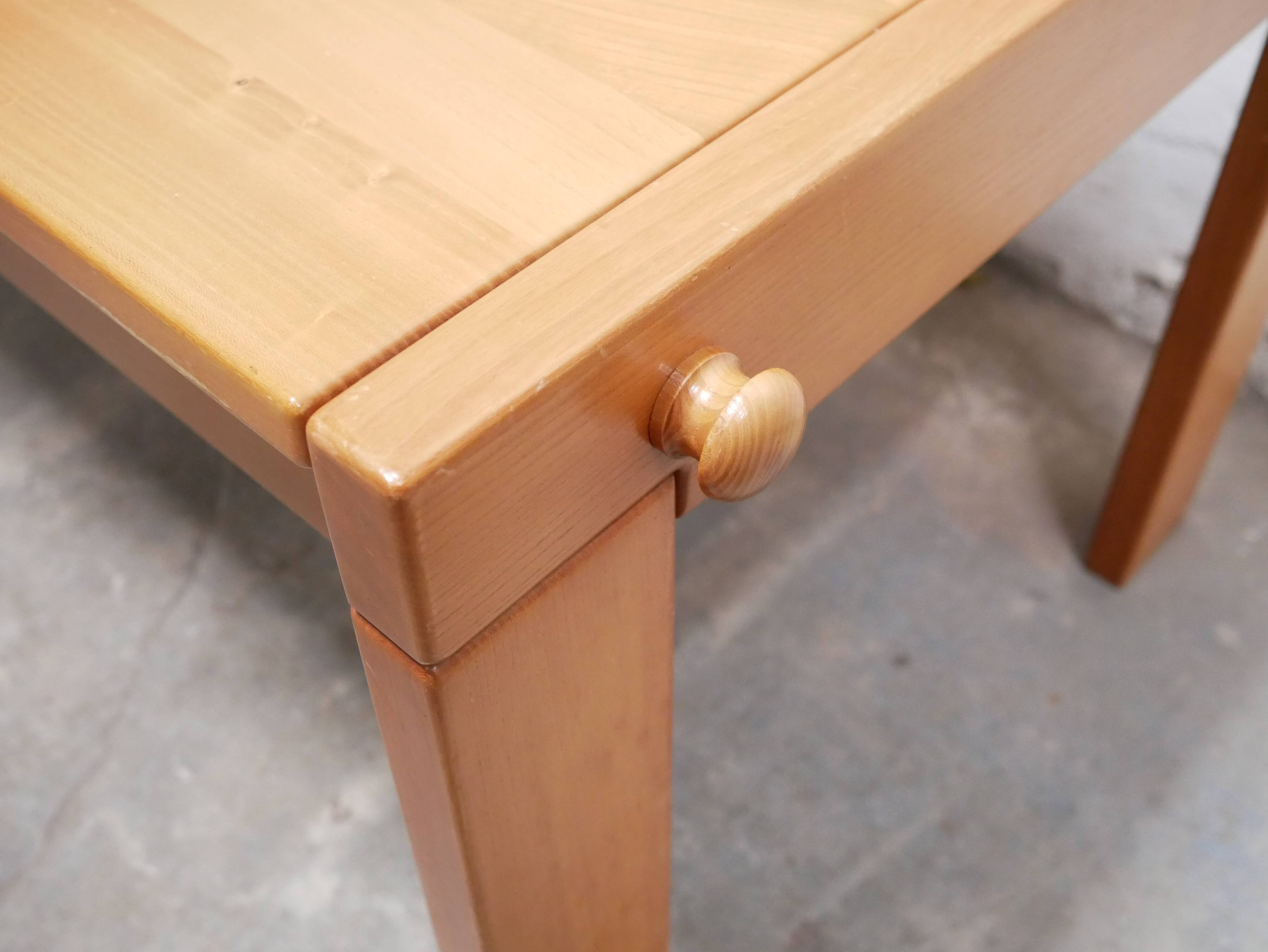 Vintage elm dining table by Maison Regain