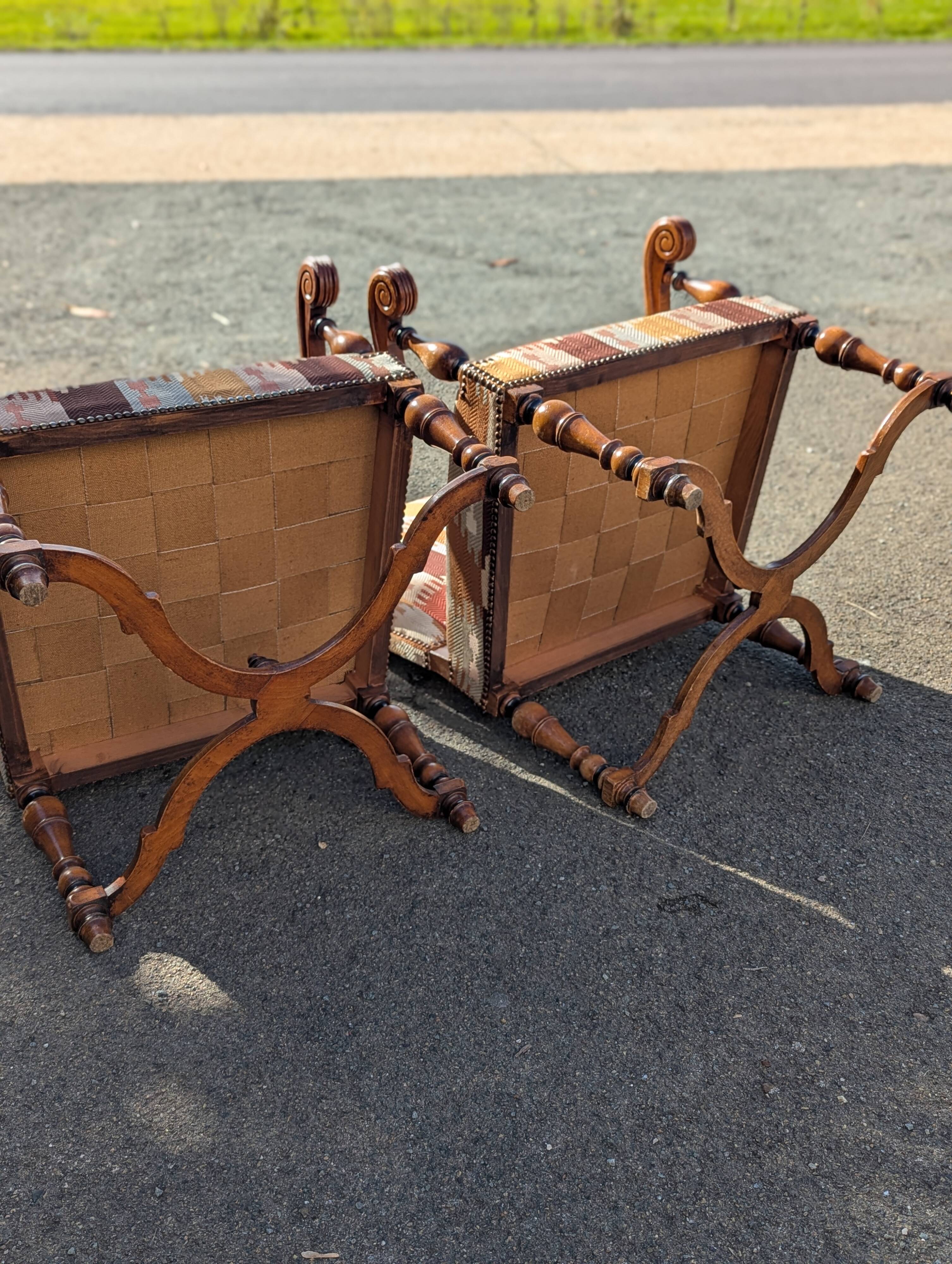 Pair of Louis XIII armchairs