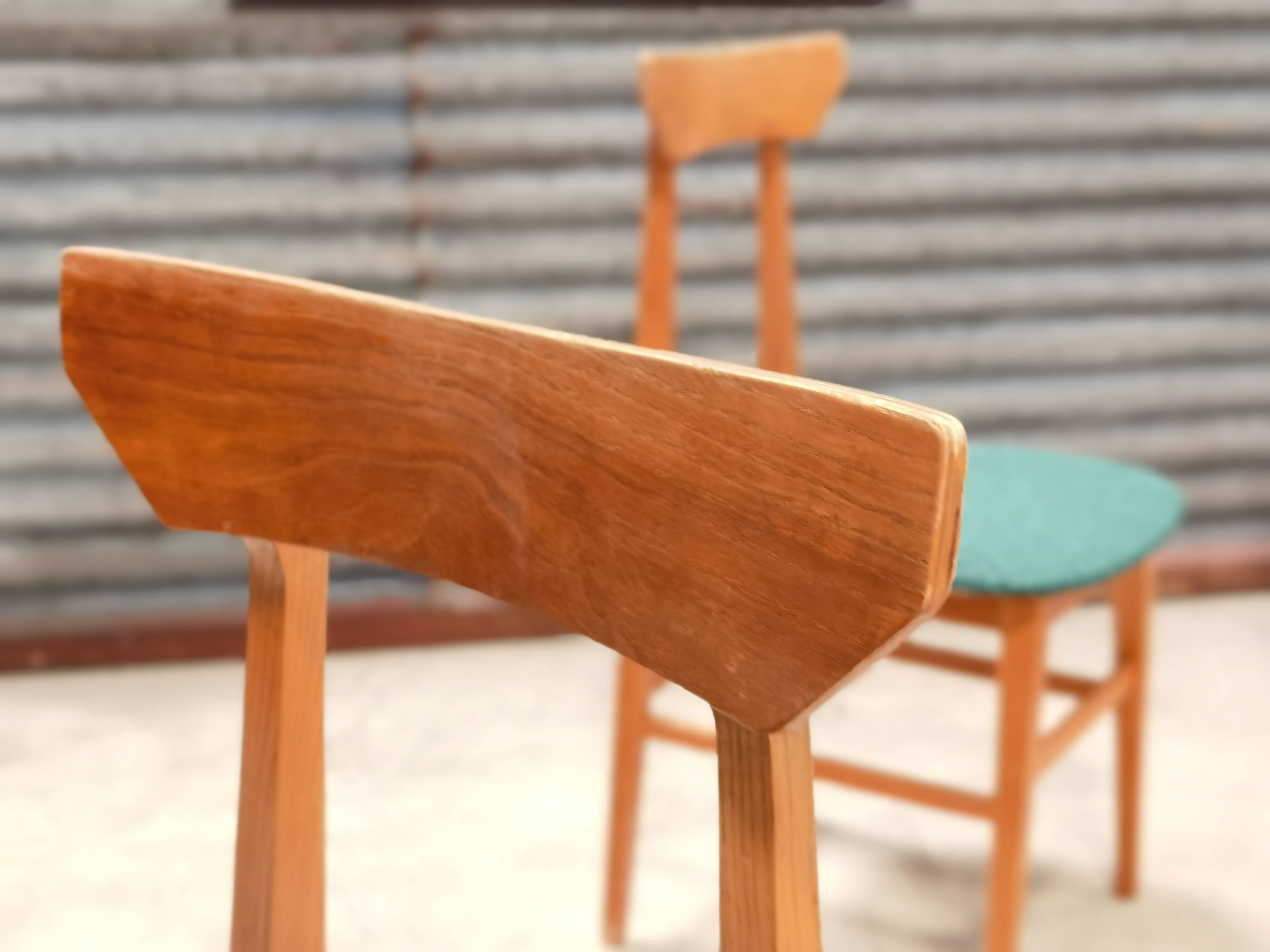 Set of 4 Chairs Drevotex Emerald Green