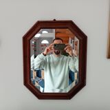 Vintage octagonal beveled mirror 50*40 cm