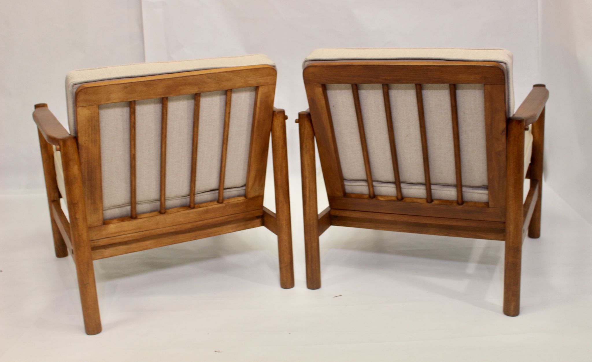 Pair of 60s Scandinavian style armchairs