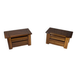 Set of 2 Bedside Tables by Mario Marenco for Mobilgirgi, 70s
