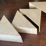 Table living room travertine butterfly marked rock bobois