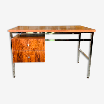 Rio rosewood and chrome desk by Louigi Bartolini, 1960