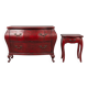 Vintage chest of drawers + bedside table