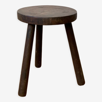 Tabouret tripode brutaliste