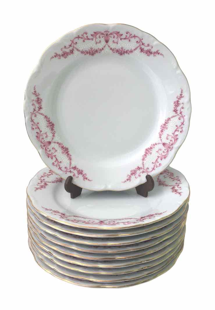 10 porcelain dessert plates