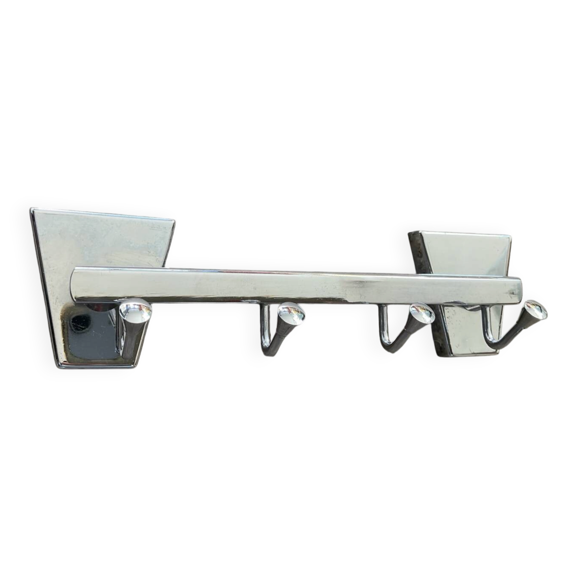 1950s stainless steel towel rack