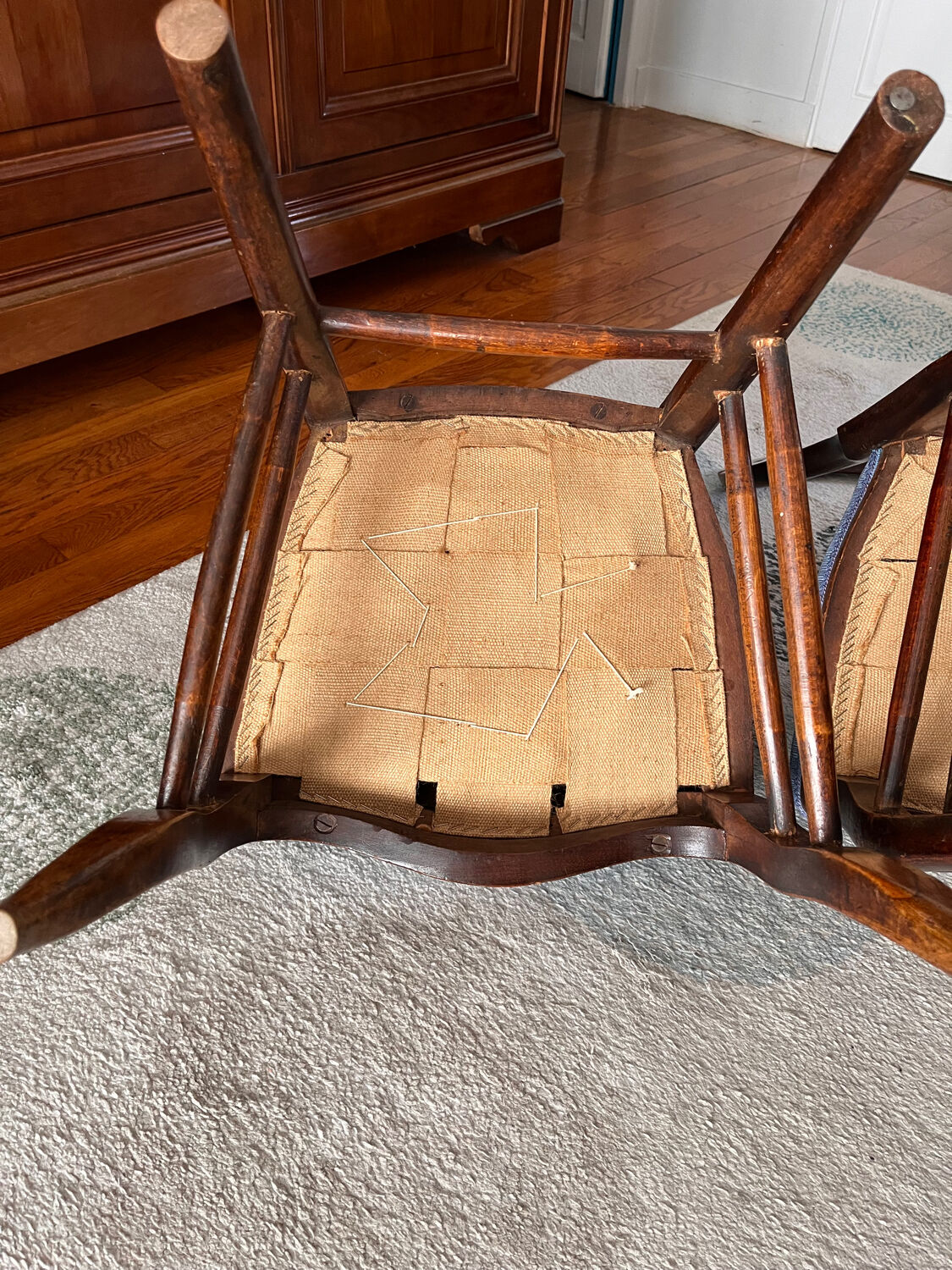 Lot de 2 chaises style Louis Philippe