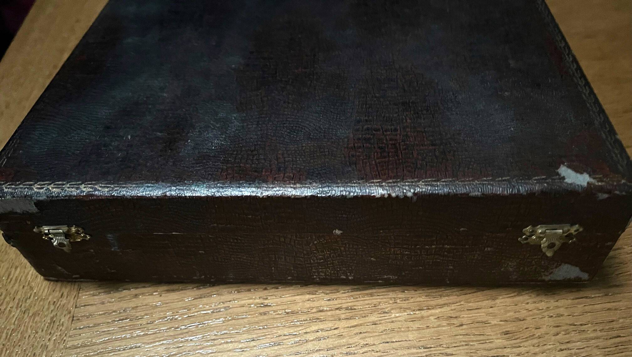 Alfénide art deco 24-piece silver-plated metal cutlery set, 84g hallmark