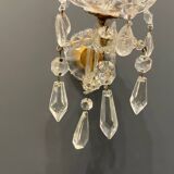 Vintage Italian Crystal Sconces 1950’s Set of 2