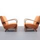 1930 Jindrich Halabala Bentwood Armchair in Rust Brown Velvet