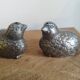 Silver-plated Quail Partridge salt and pepper shakers