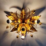 Italian ceiling light in gold-tone metal, 1970s