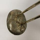 Hollywood Regency heron in golden brass 70s