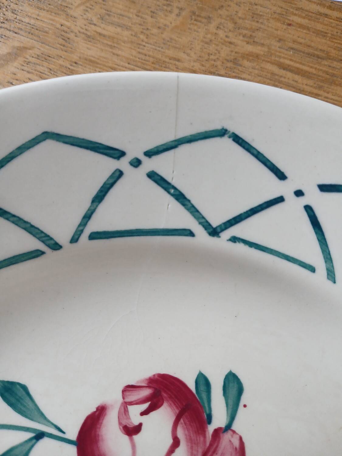 4 antique flat plates from Sarreguemines