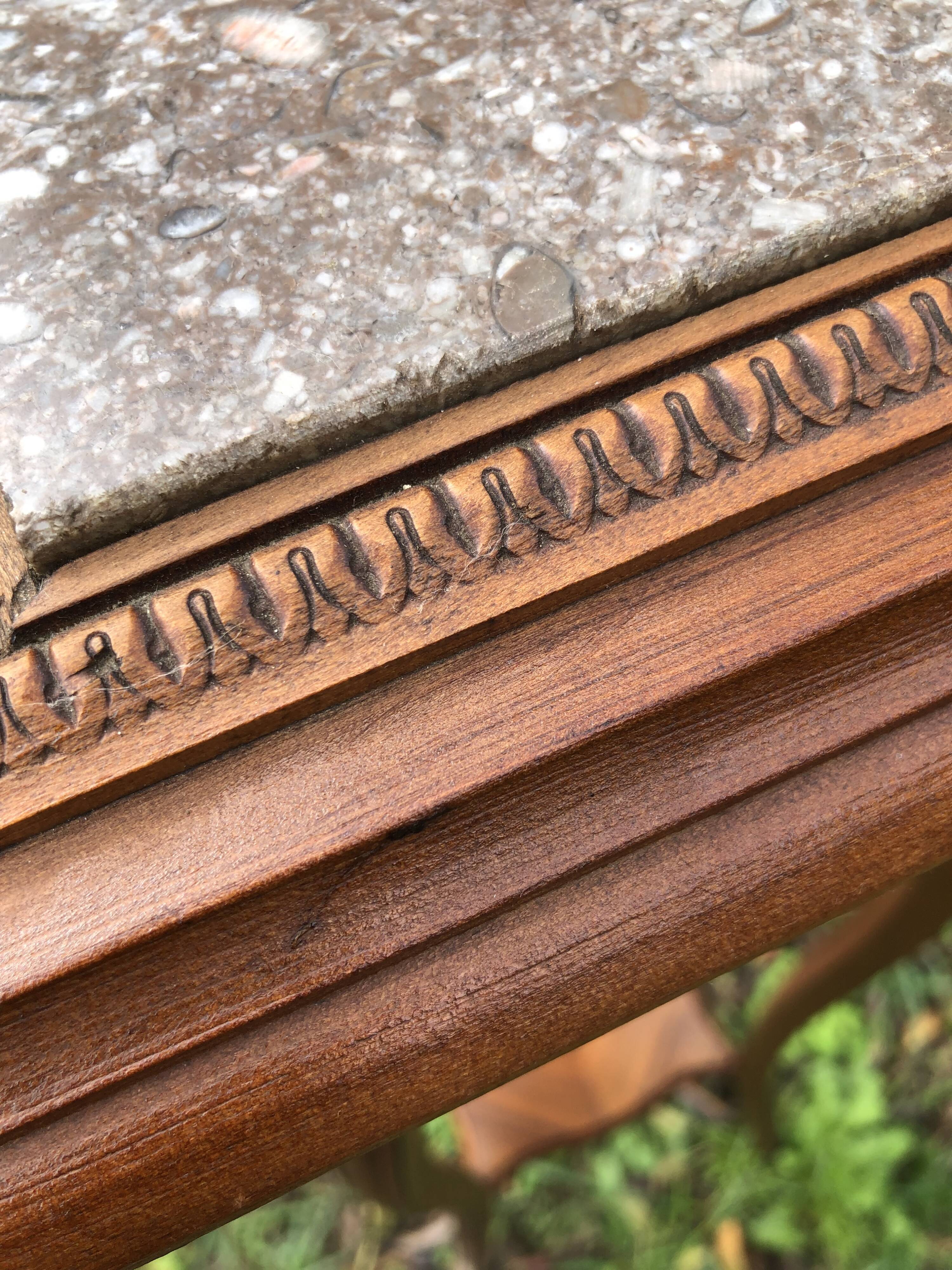 Wooden and marble harness