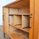 Storage cabinet with sliding curtain shutter 1950s