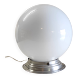 20cm opaline globe ceiling or table lamp - mid-20th century