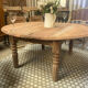 Round farmhouse coffee table