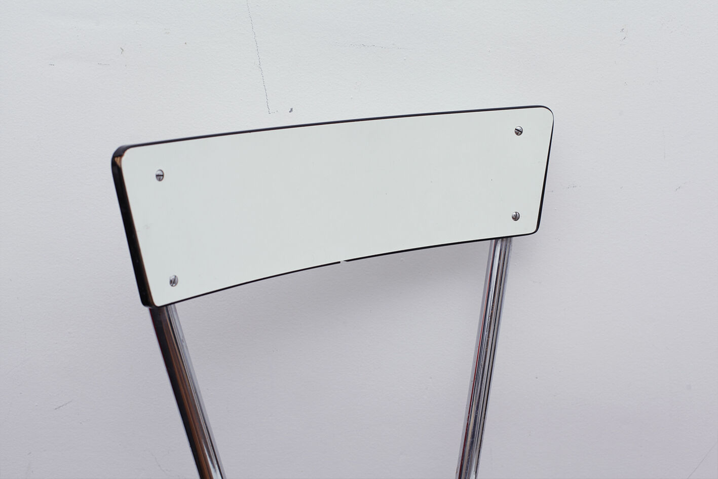 White and black formica chair 70s