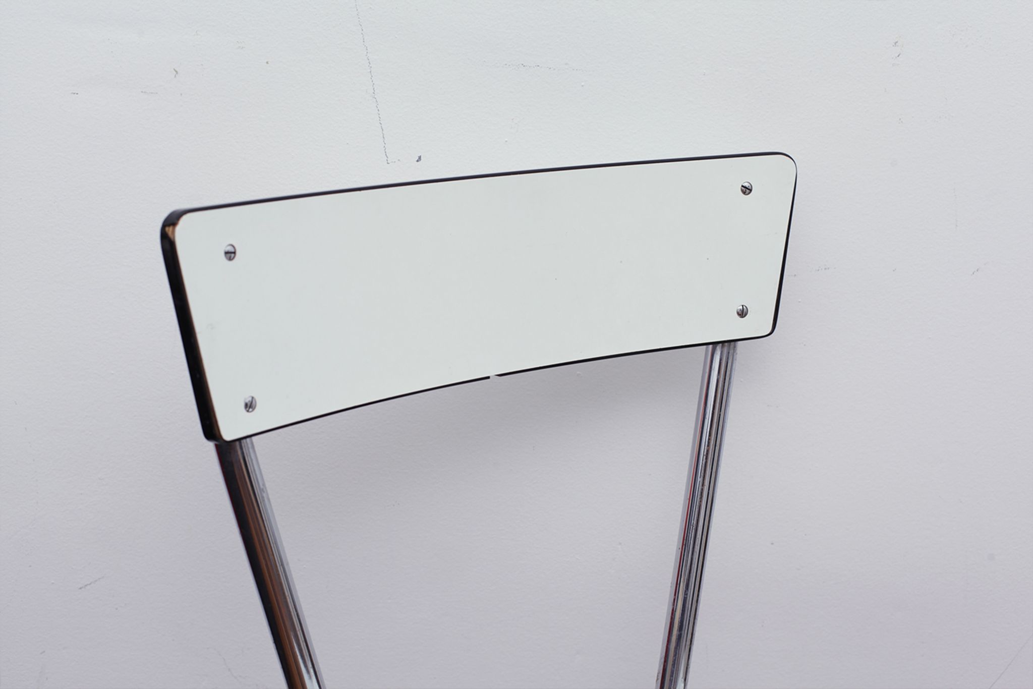 White and black formica chair 70s