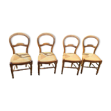 Straw chairs louis Philippe