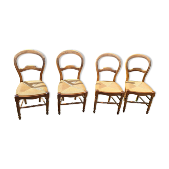 Chaises paille Louis Philippe