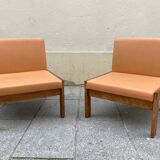 Pair of Baumann low chairs