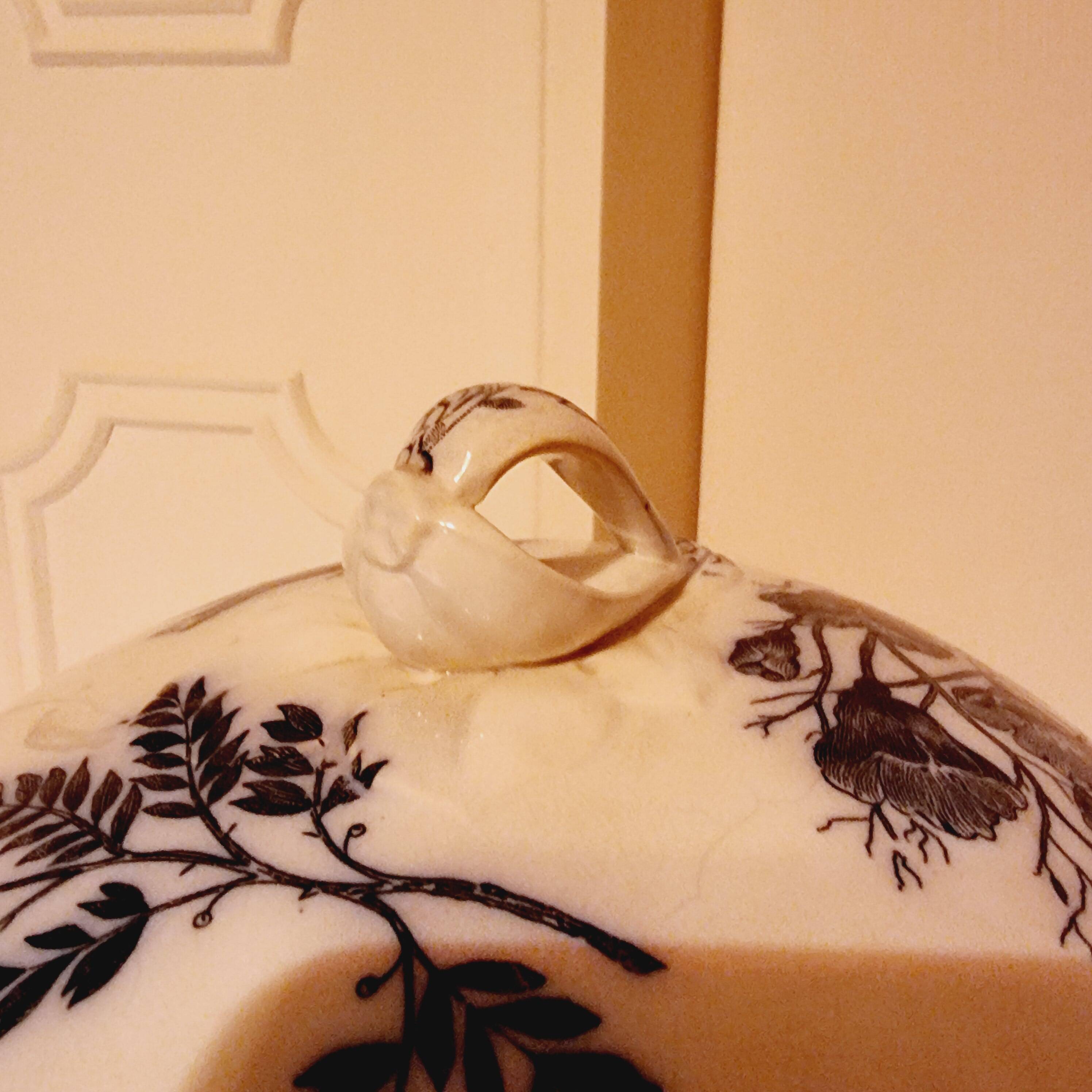 Antique Gien Translucent Porcelain Tureen in Gien Earthenware from 1900