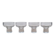 Set of 4 Italian glasses with solid stem
