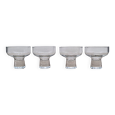 Set of 4 Italian glasses with solid stem