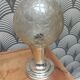 Applique avec globe en verre moulé ambré